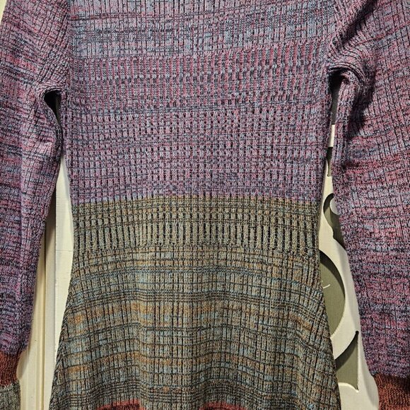 Beautiful SUNDANCE Women's Multi Color Washable Knit Midi Dress size XS - Picture 6 of 8